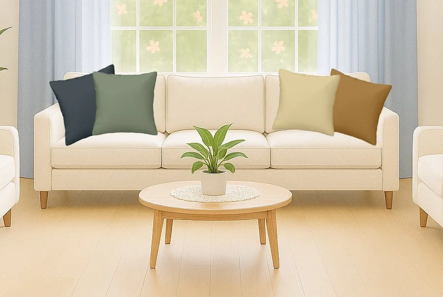 Tiger Solid Colours Throw Pillow Cover Set of 4