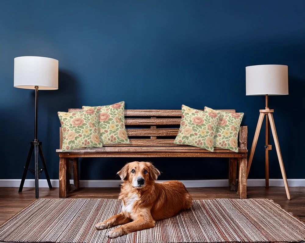 Whispers of Blooms - all Seasons Throw Pillow Covers Set of 4