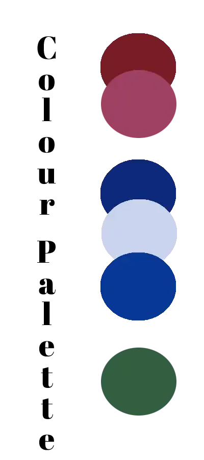 colour palette of Midnight Siesta Pattern image only