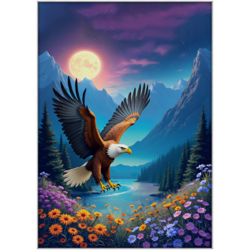 Eagle Soars White Grain FLoat Frame 108HO A0.png