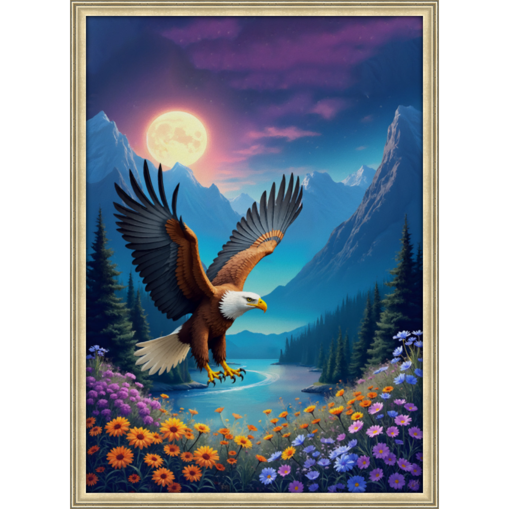Eagle Soars Pewter FLoat Frame 108SL A4.png