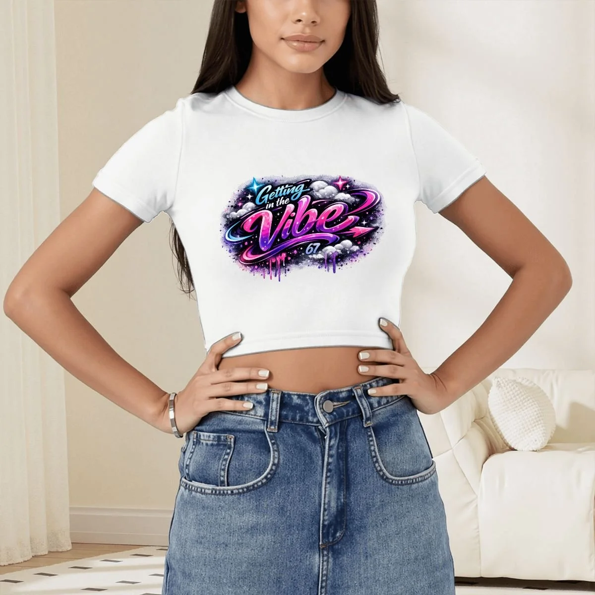 Getting in the Vibe Womans tshirt.png