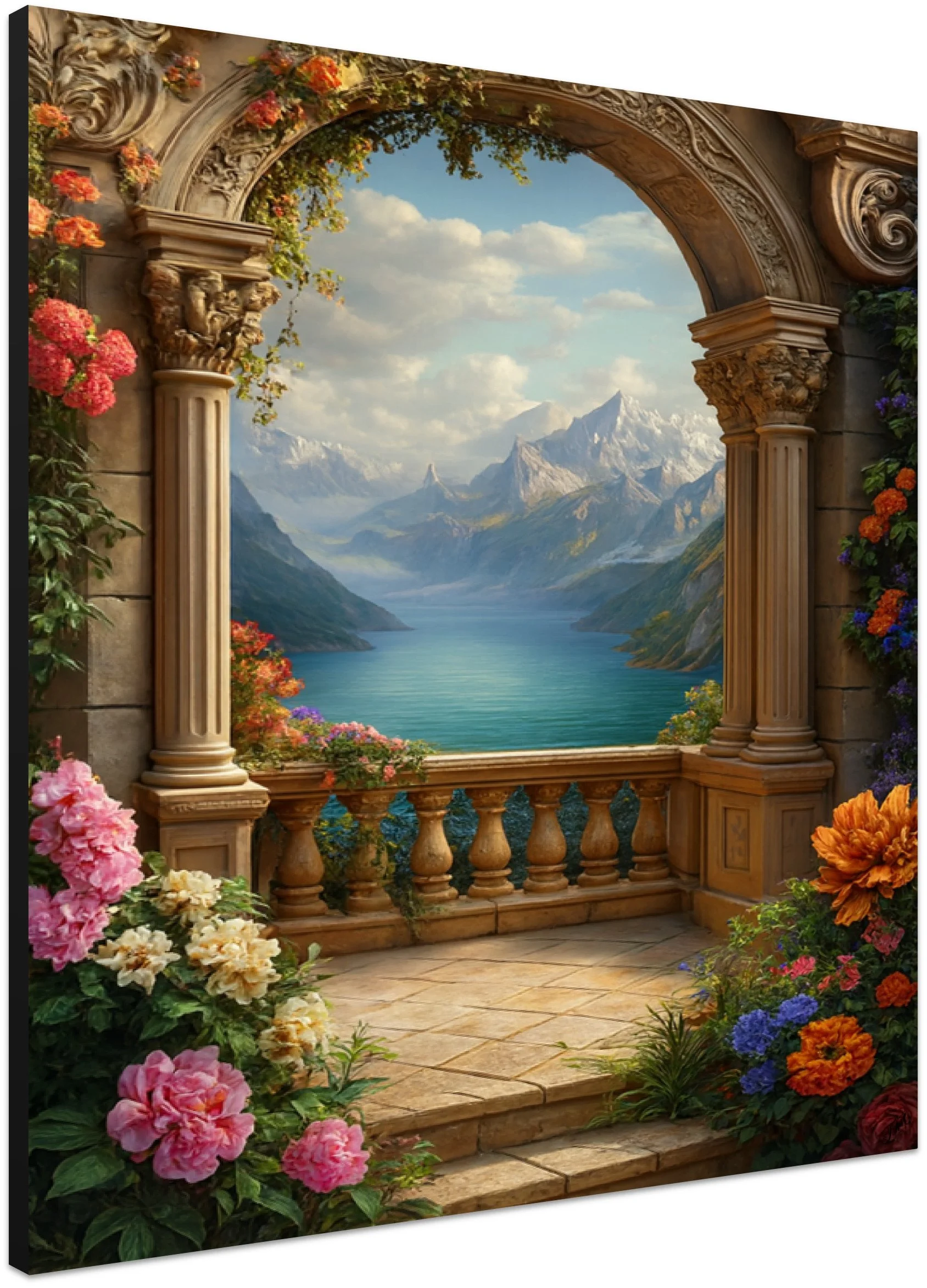 Through the Arch of Tranquility Wooden Art Print.jpg