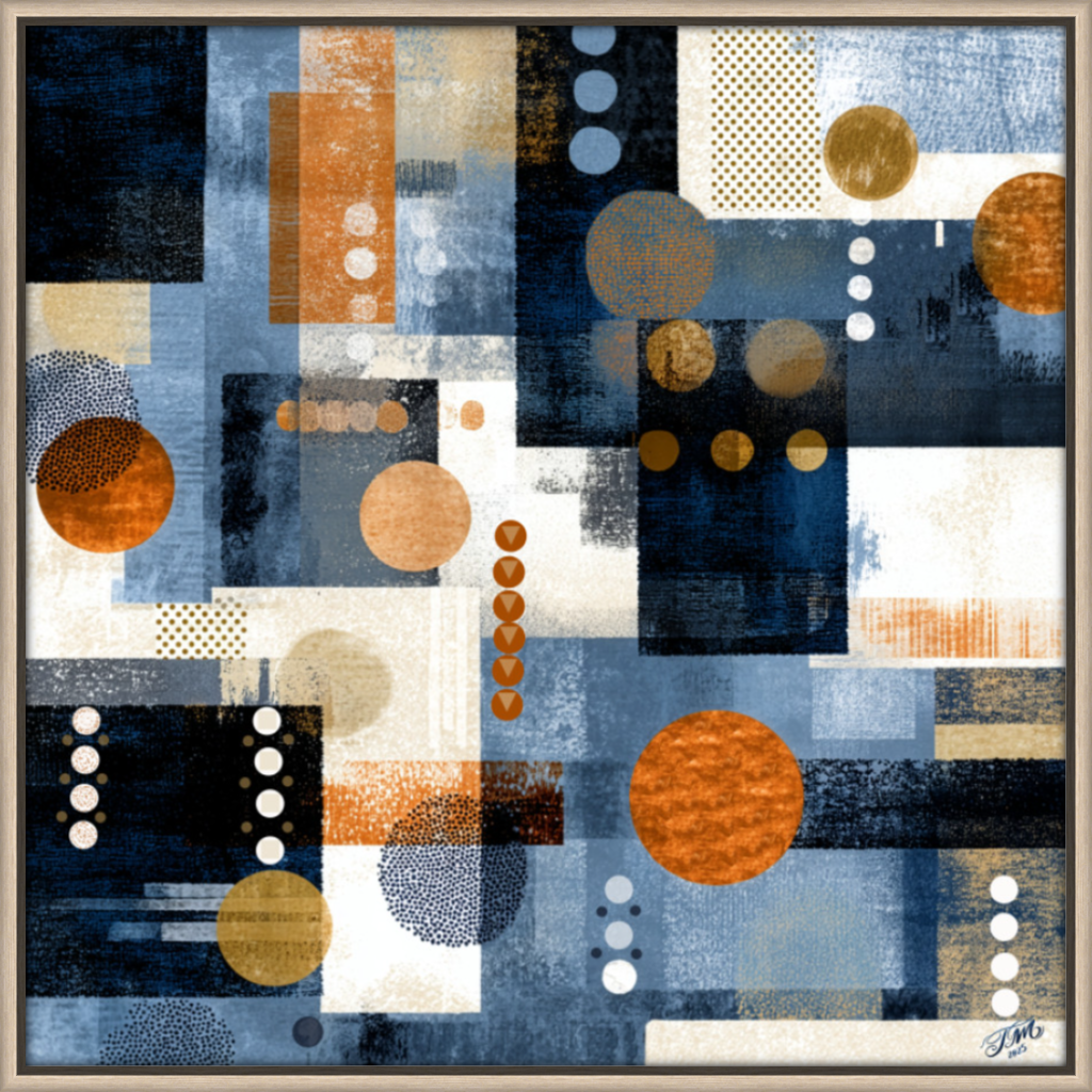 Echoes of Geomentry Square Canvas Art Print