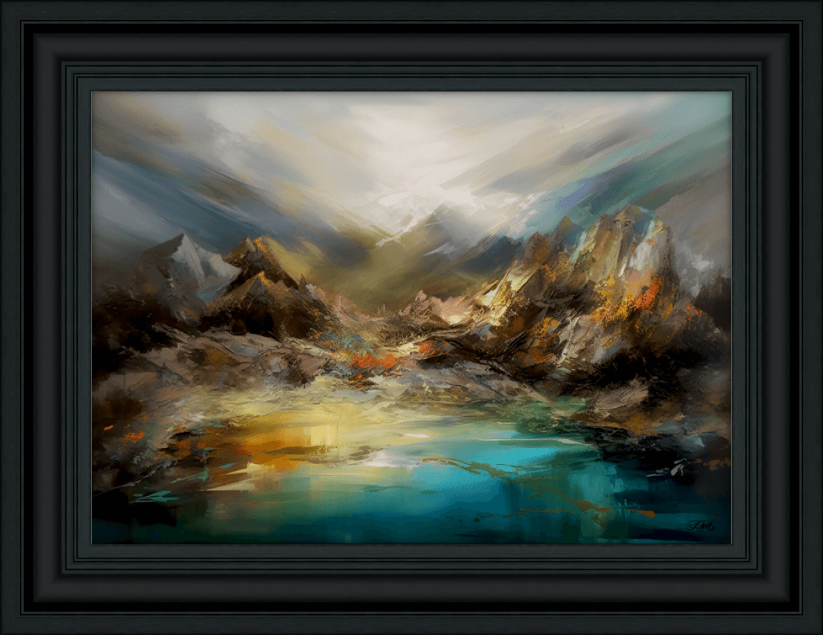 Rugged Mountains Abstract Black Frame 730F A4.png