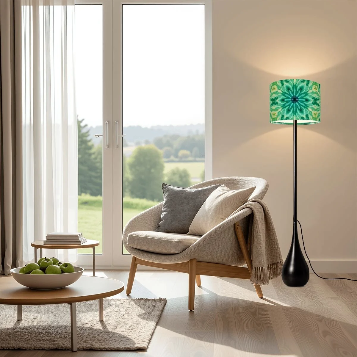 Mandala Star Drift Teardrop Lamp with Remote Control