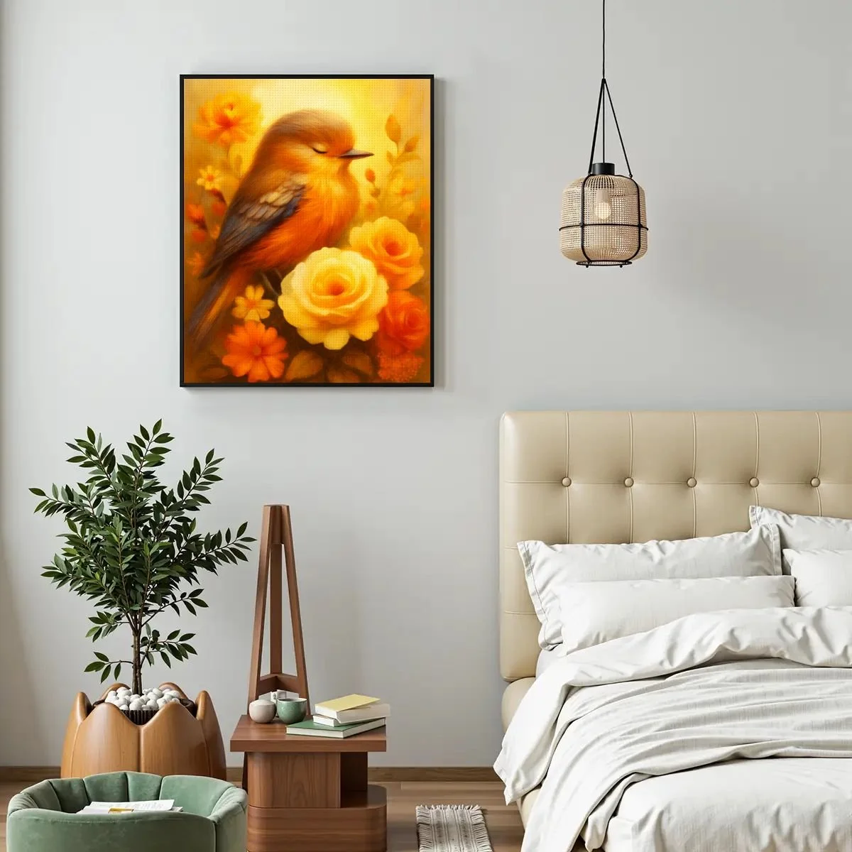 Whispery Feathered Silence Diamond Painting