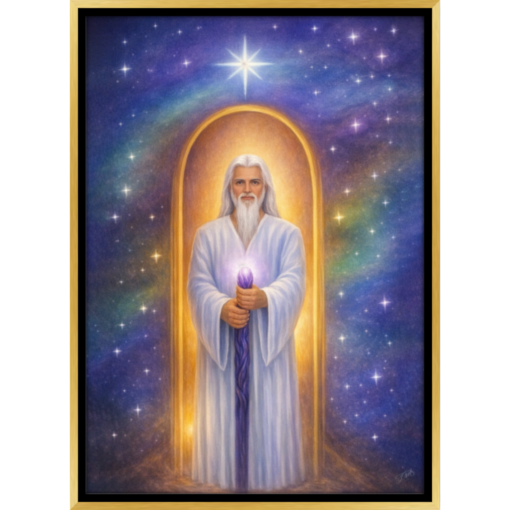 The Man of Knowledge Black gold floating frame 108FG A4.png