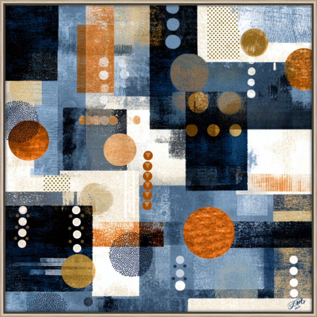 Echoes of Geomentry Square Canvas Art Print