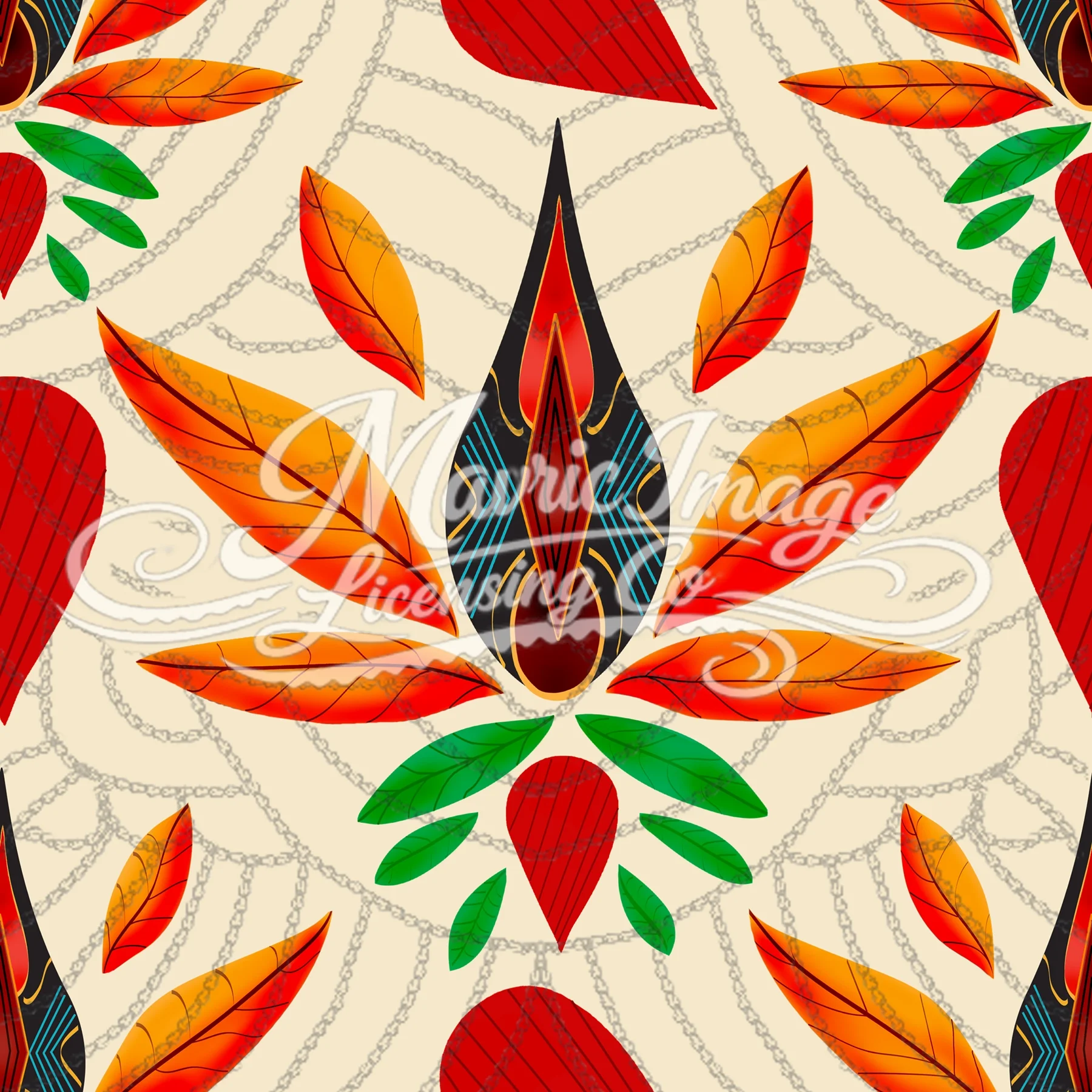 Golden Ember Bloom repeat pattern watermarked.webp