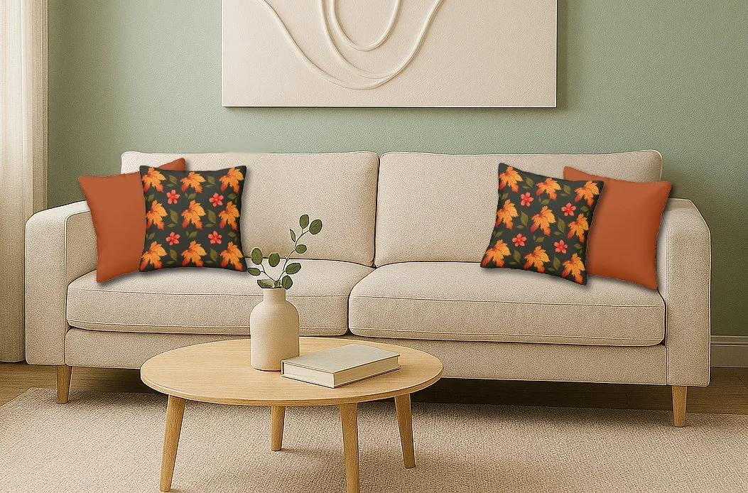 Autumn Leaves Throw Pillow Covers Set of 4