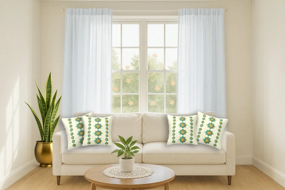 Starburst- All Seasons Throw Pillow Covers Set of 4