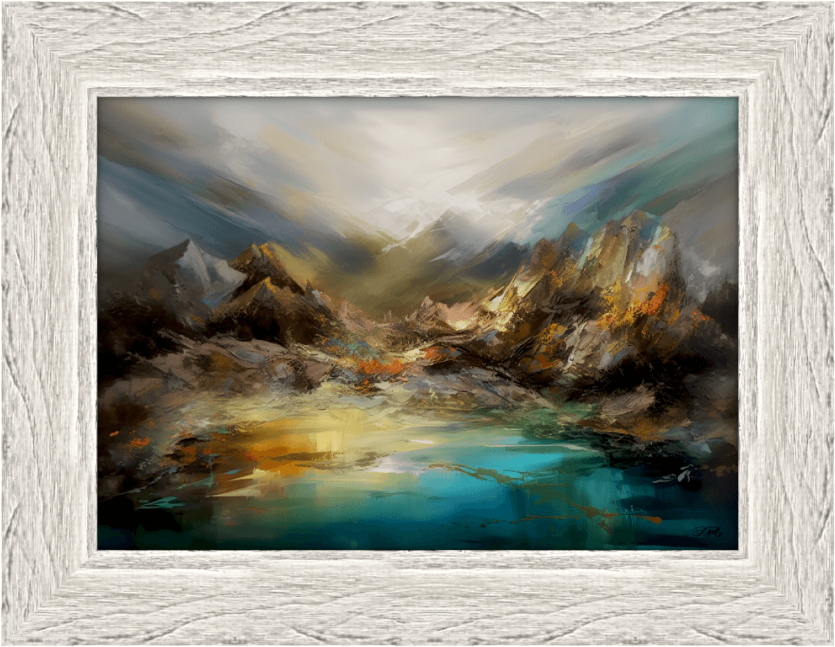Rugged Mountain Abstract White Frame 406H A4.png
