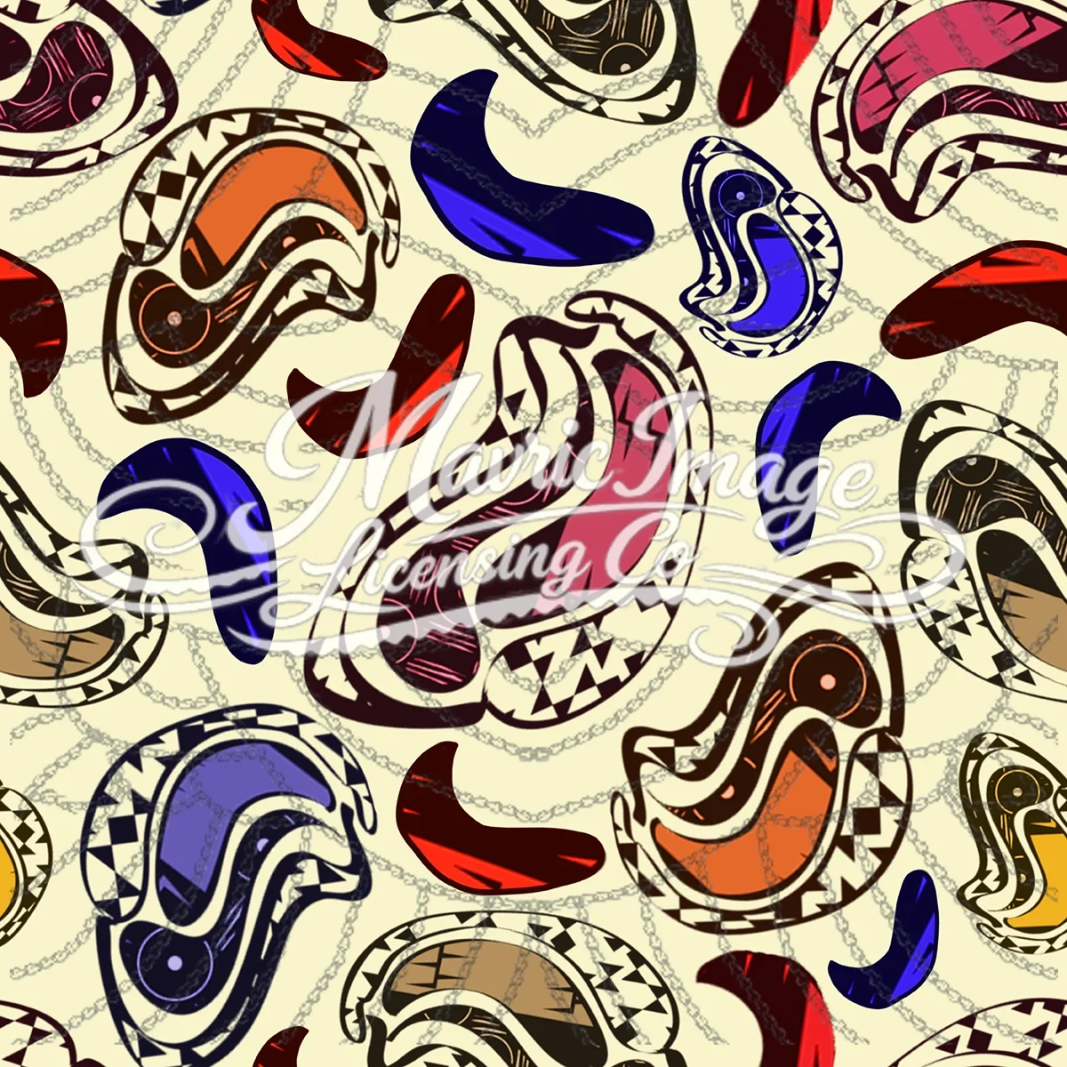Meadow Curl Repeat Pattern PNG Digital Download