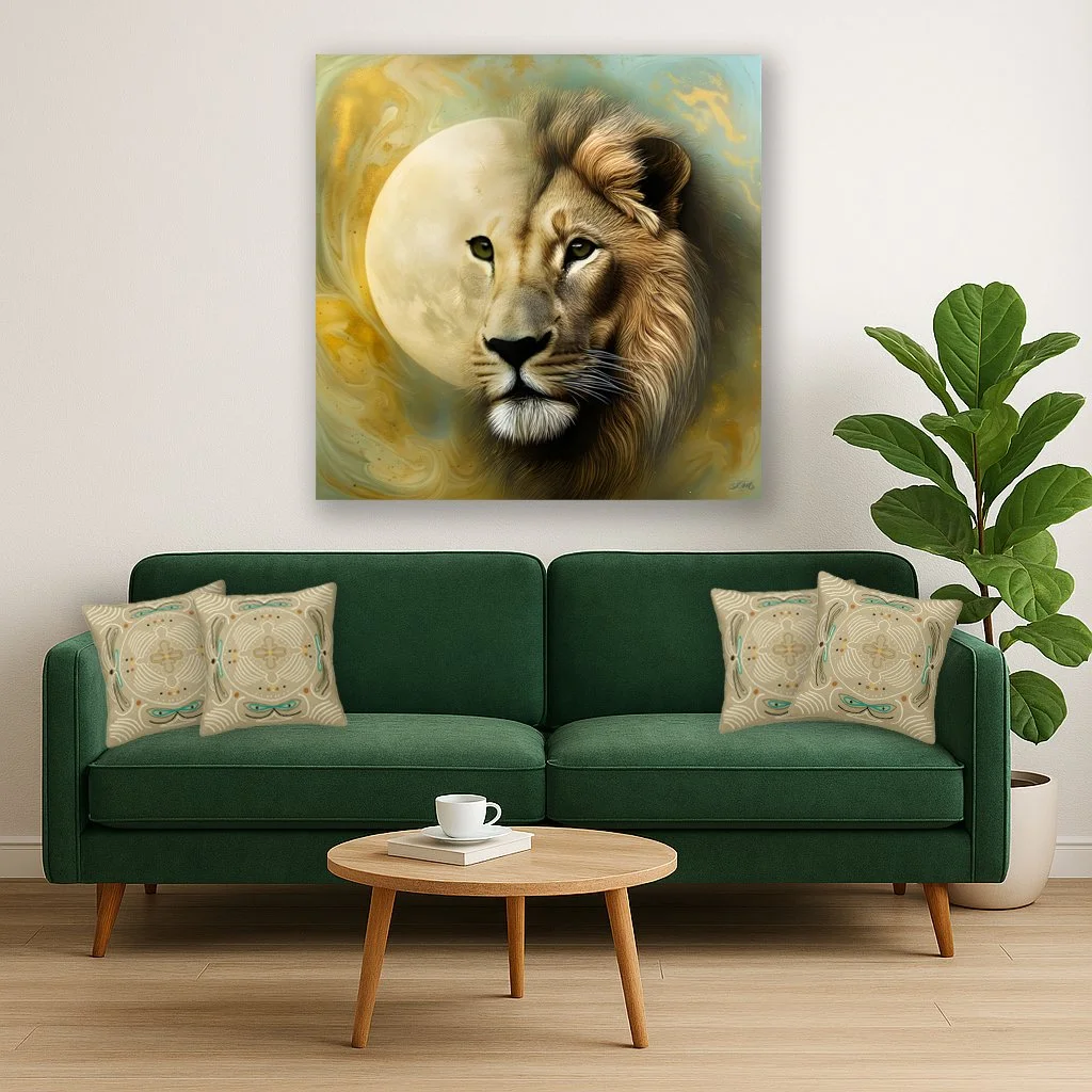 Luna Ascendent - all Seasons Throw Pillow Covers Set of 4