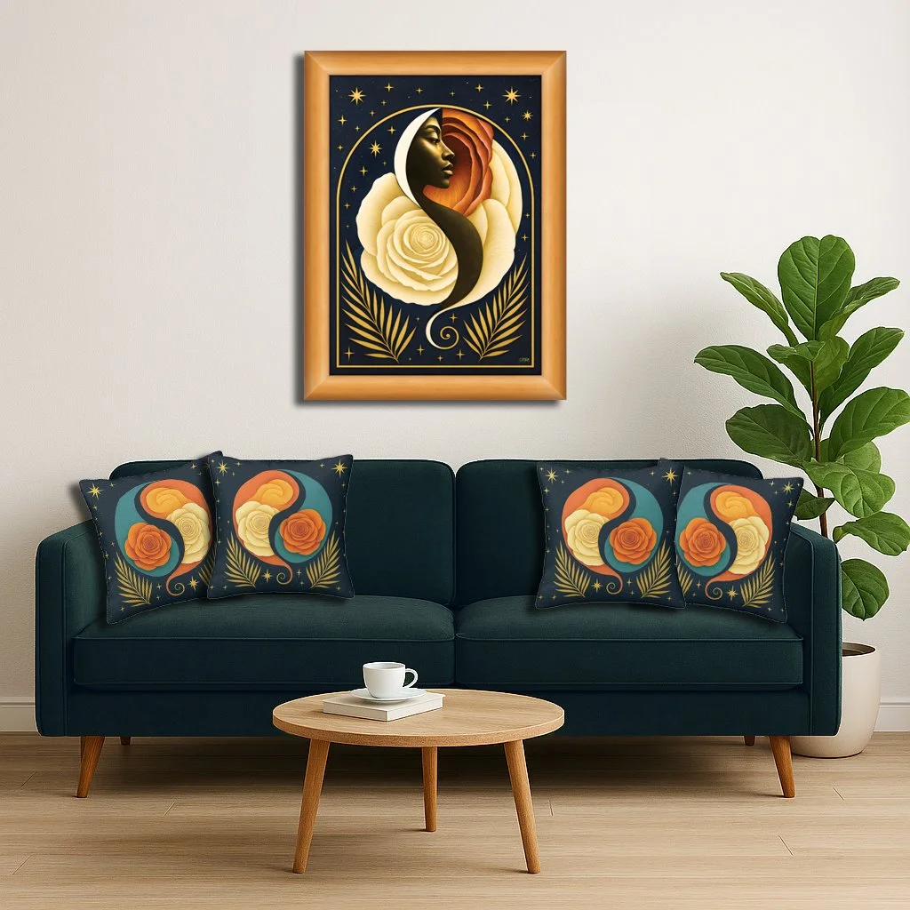 Night Garden Throw Cushion Cover Set of 2 or 4