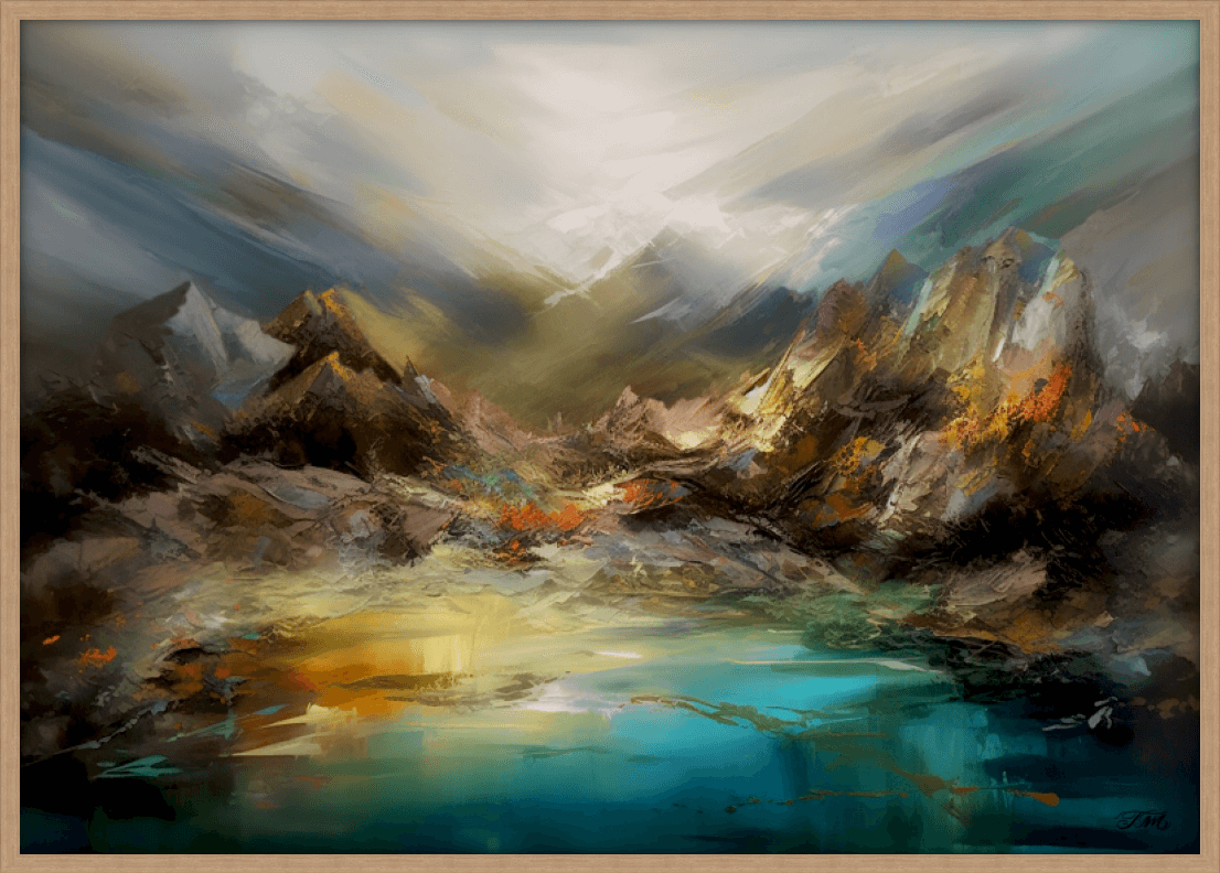 Rugged Mountain Abstract Stained Frame 103VM A0.png