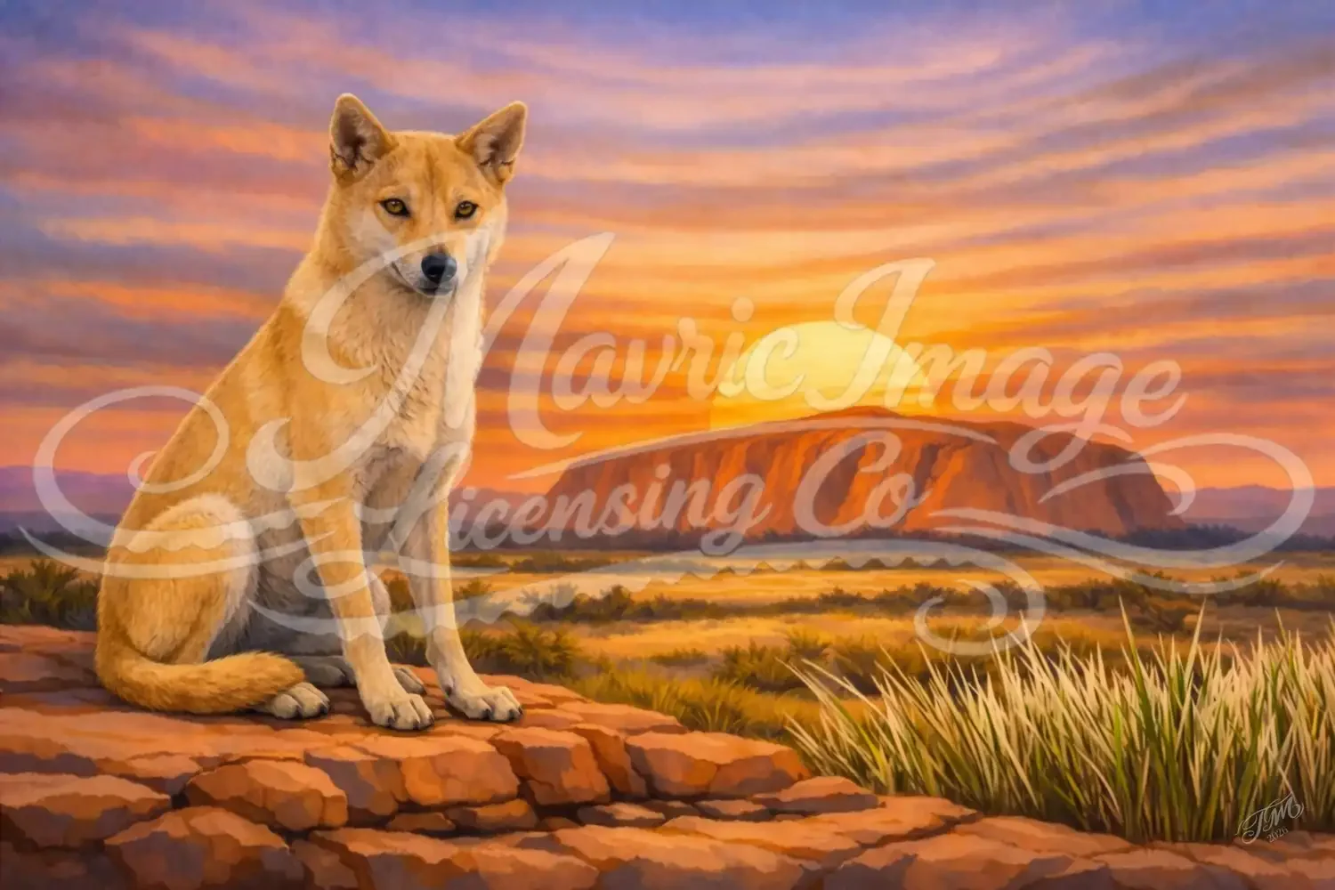 True Dingo at Uluru MILC097 image for licensing