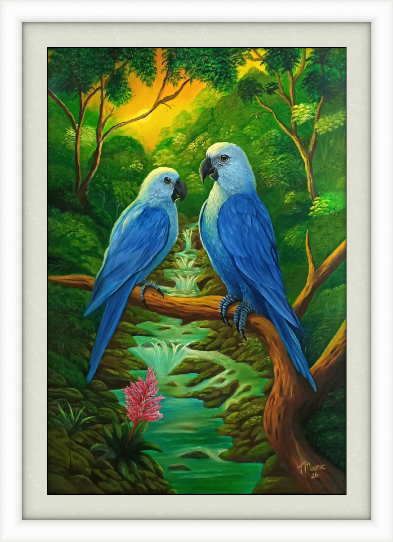 I'm the Boss Blue Parrots White Frame 181H 60 x 90 cm M119-BC Beige (Shadowed) 5.1.png