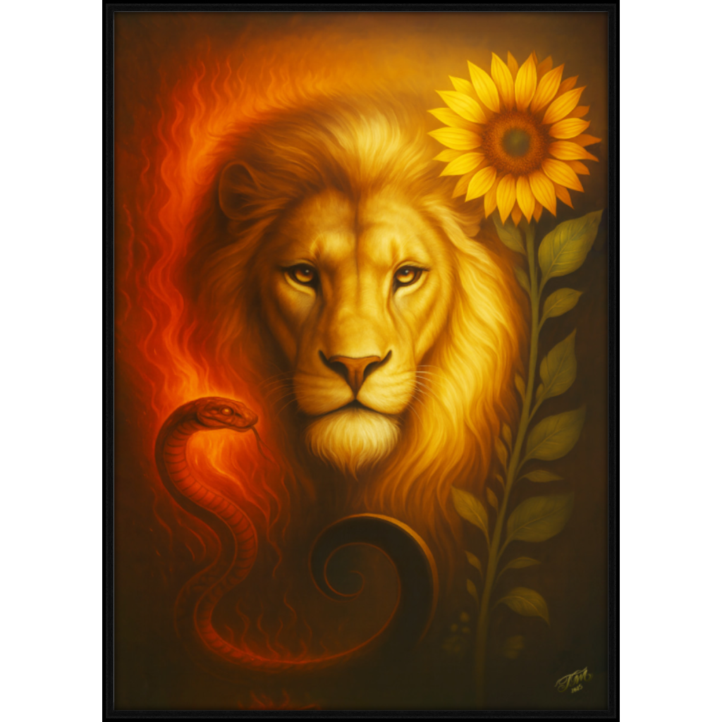 Lion Between Worlds Black Grain Float Frame 108FO A2.png