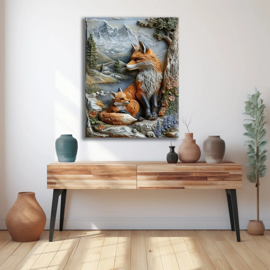 Foxy Lady 3D Wooden Art Print