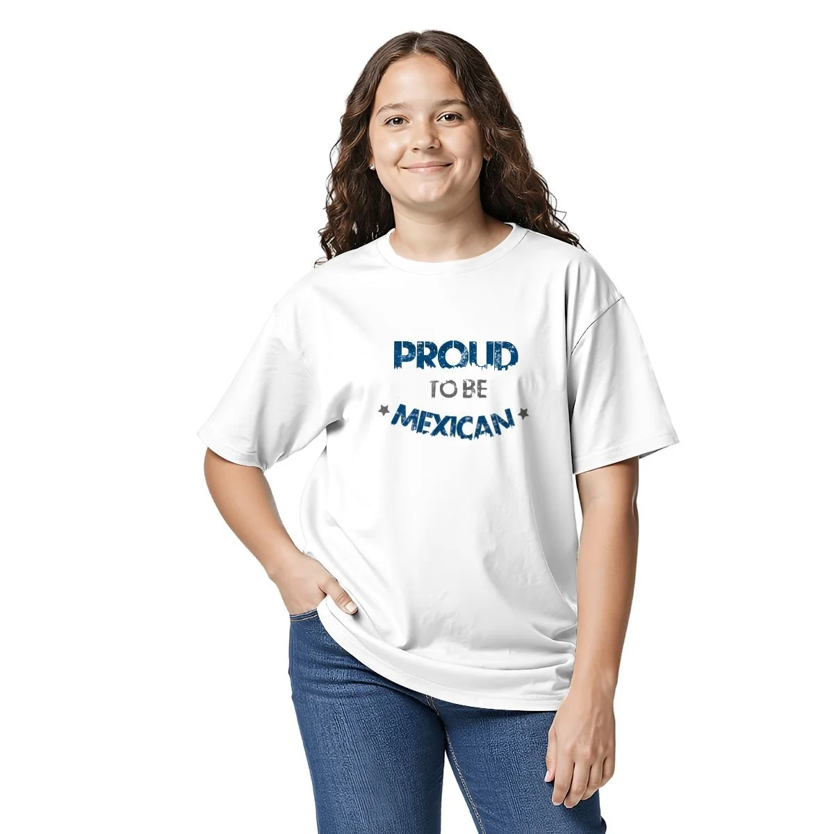 Proud to Be Mexican® – Unisex Kids White T-Shirt Industrial Graphic Design