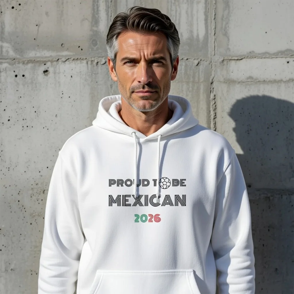 Proud to Be Mexican® – Classic World Cup Supporter White Unisex Hoodie