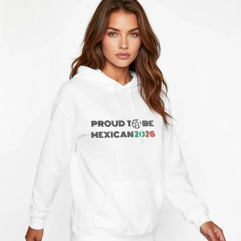 Proud to Be Mexican® – World Cup Supporter White Unisex Hoodie Soccer
