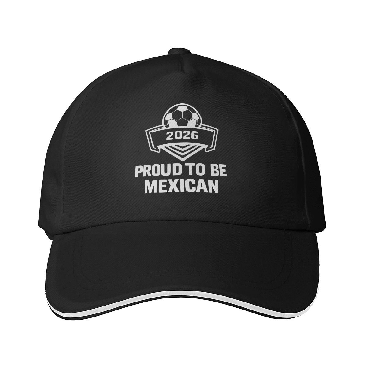 Proud to Be Mexican® – Unisex Baseball Cap World Cup 2026 Supporter Emblem Black
