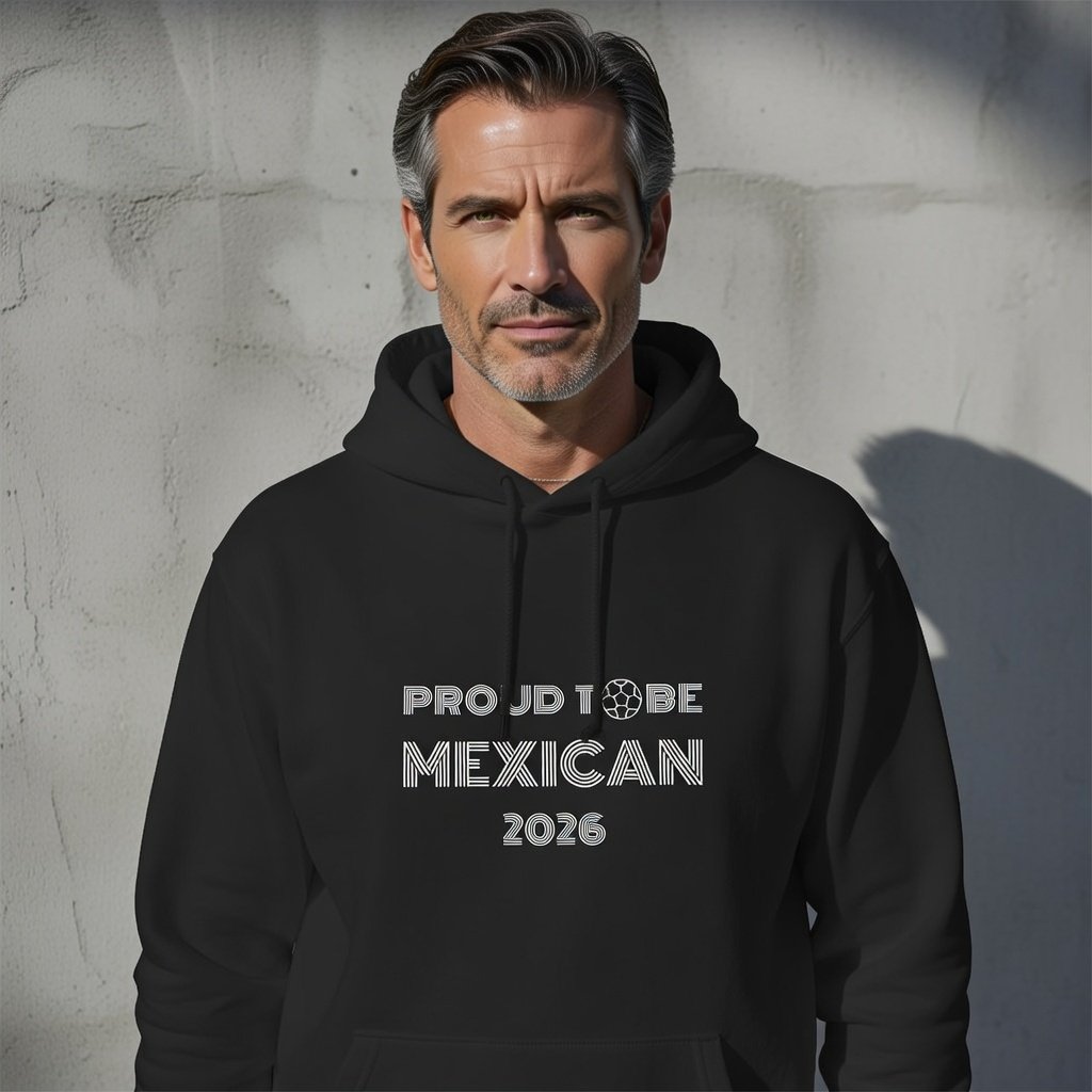 Proud to Be Mexican® – Classic World Cup Supporter Black Unisex Hoodie