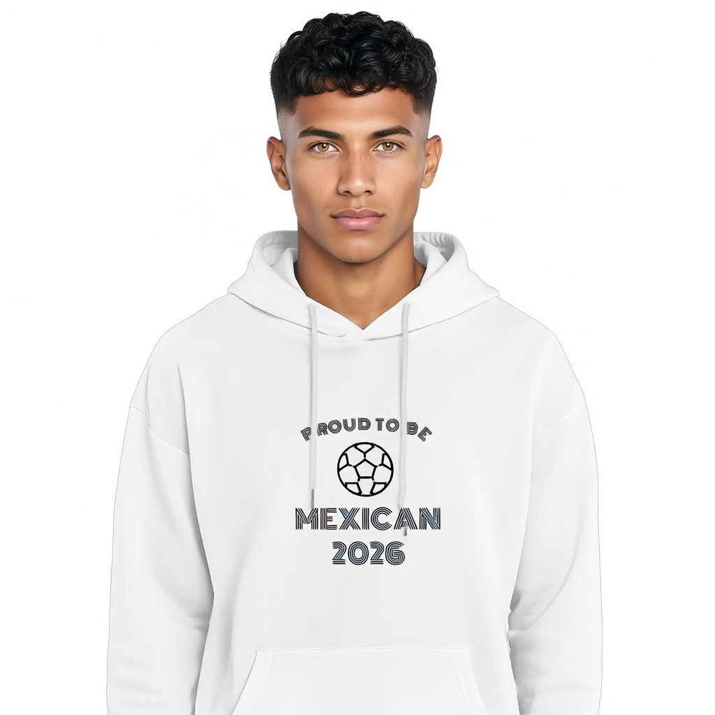 Proud to Be Mexican® – Classic World Cup Supporter White Unisex Hoodie
