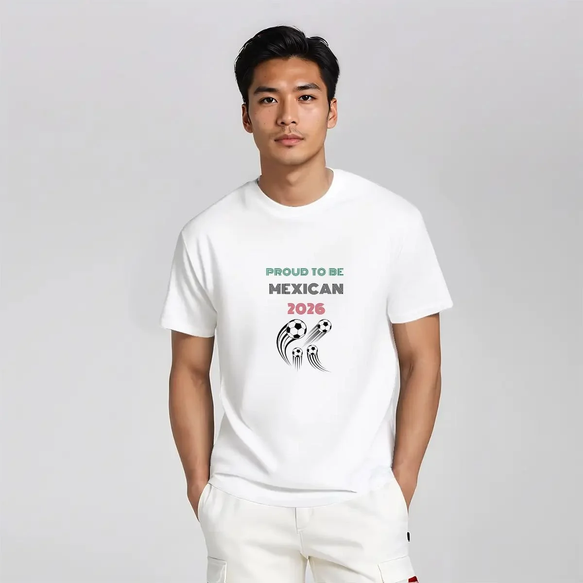 World Cup Supporter Unisex White T-Shirt Dynamic Soccer 2026