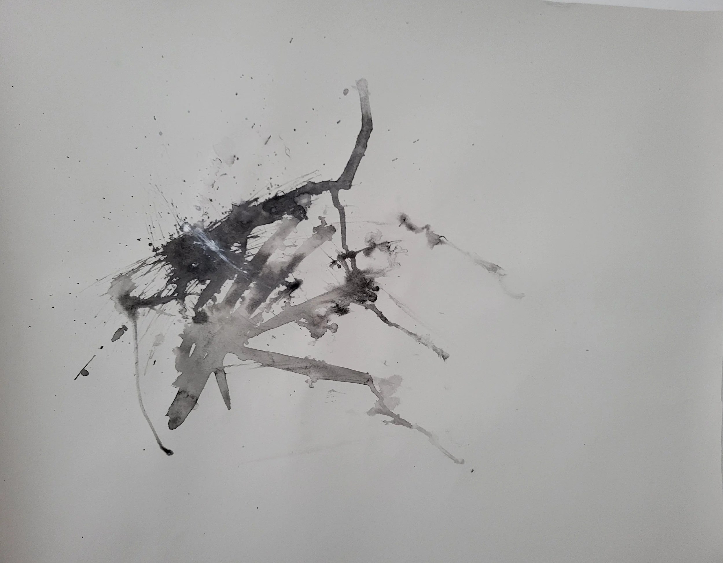 untitled - Ink on wallpaper