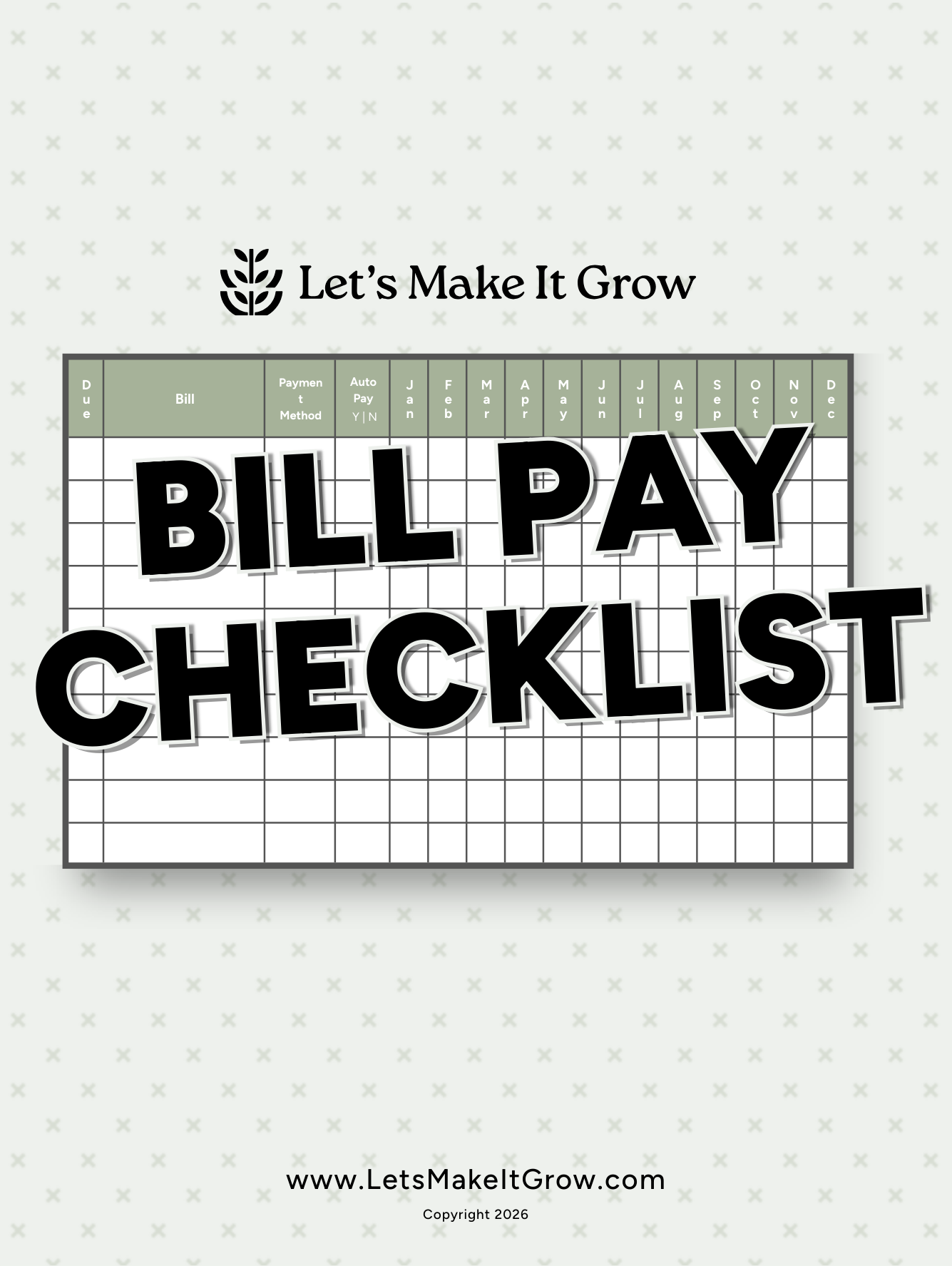 Bill Pay Checklist