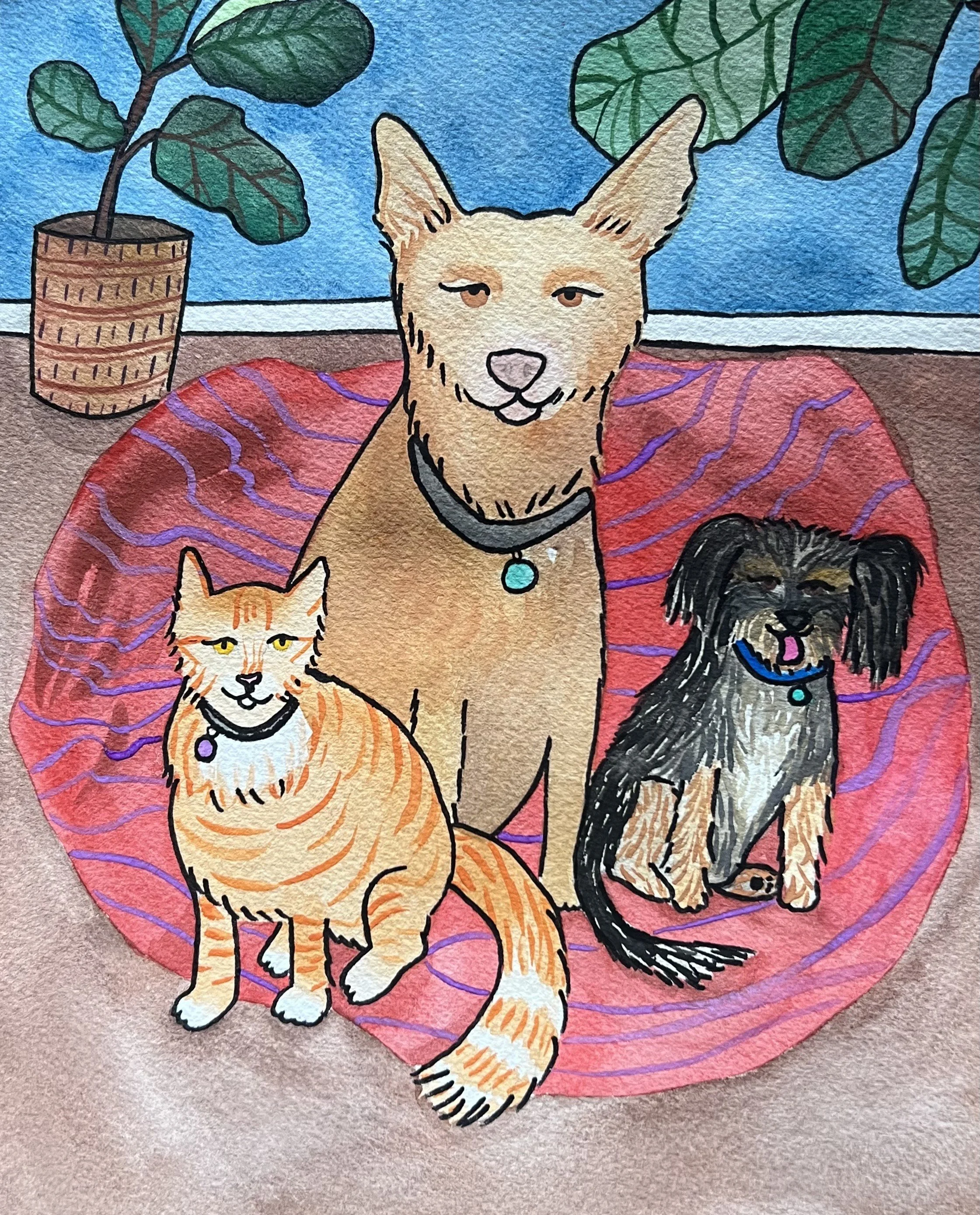 Custom Pet Portrait 8x10in.