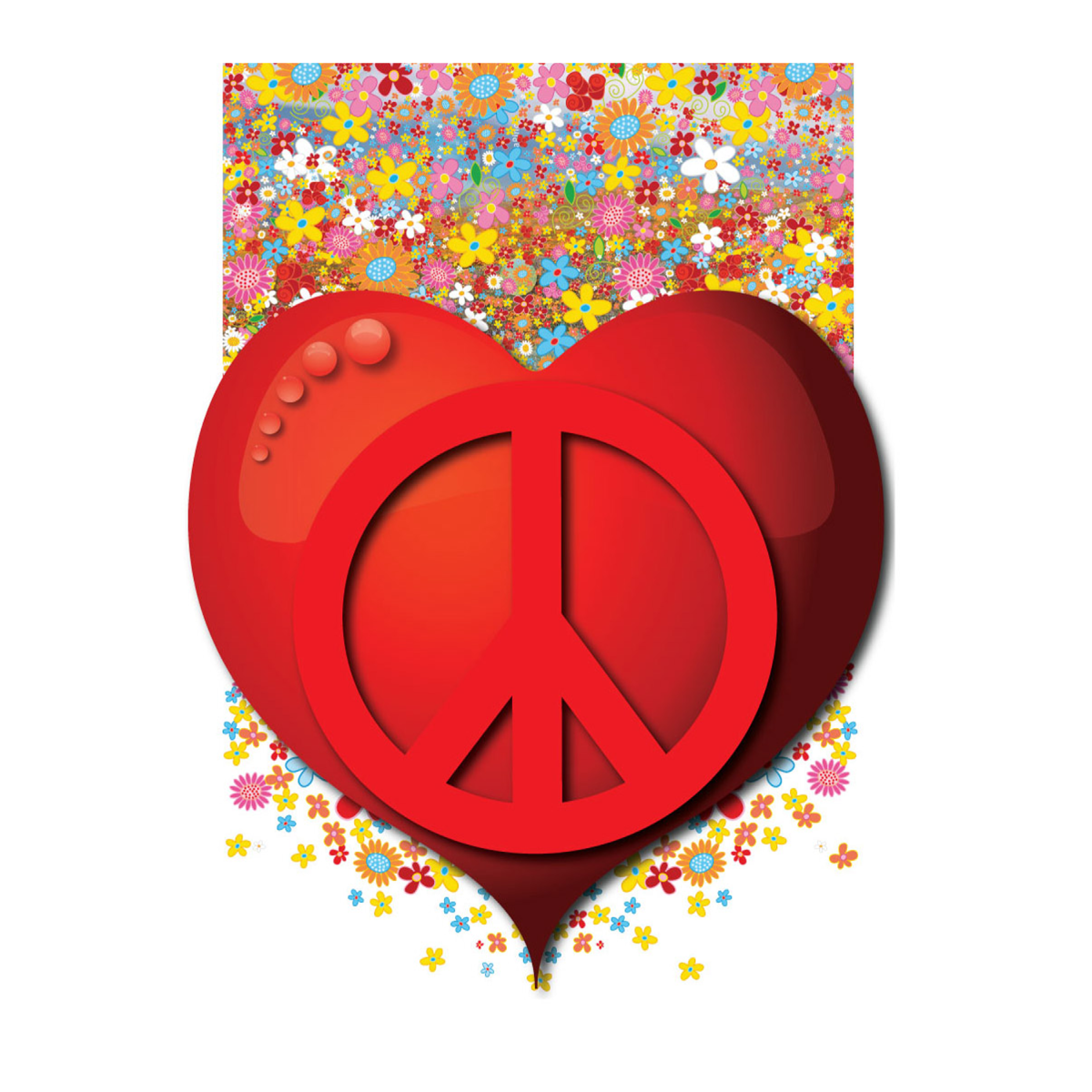 Heart of Peace & Flowers