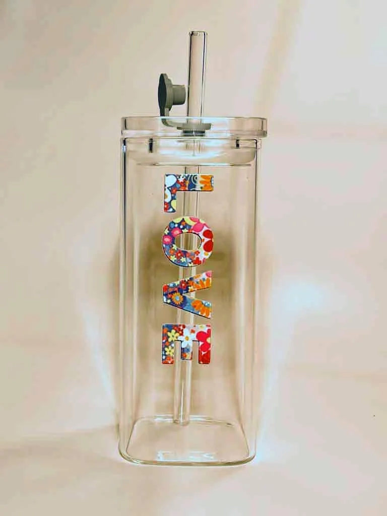 The "Mod Love" Floral Glass Tumbler