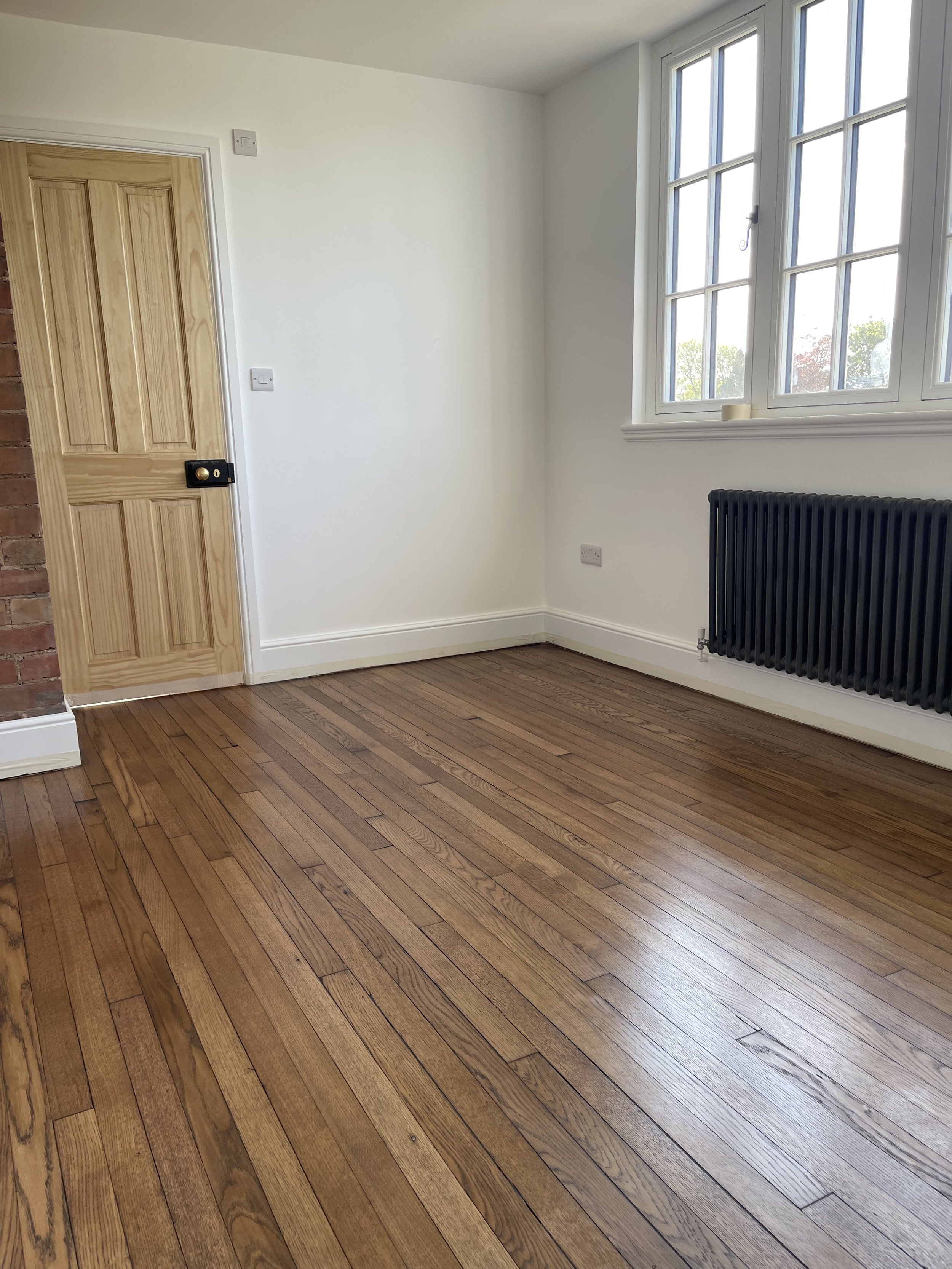 Reclaimed solid oak strip flooring fitted, sanded, restored and oiled in Bournville, Birmingham