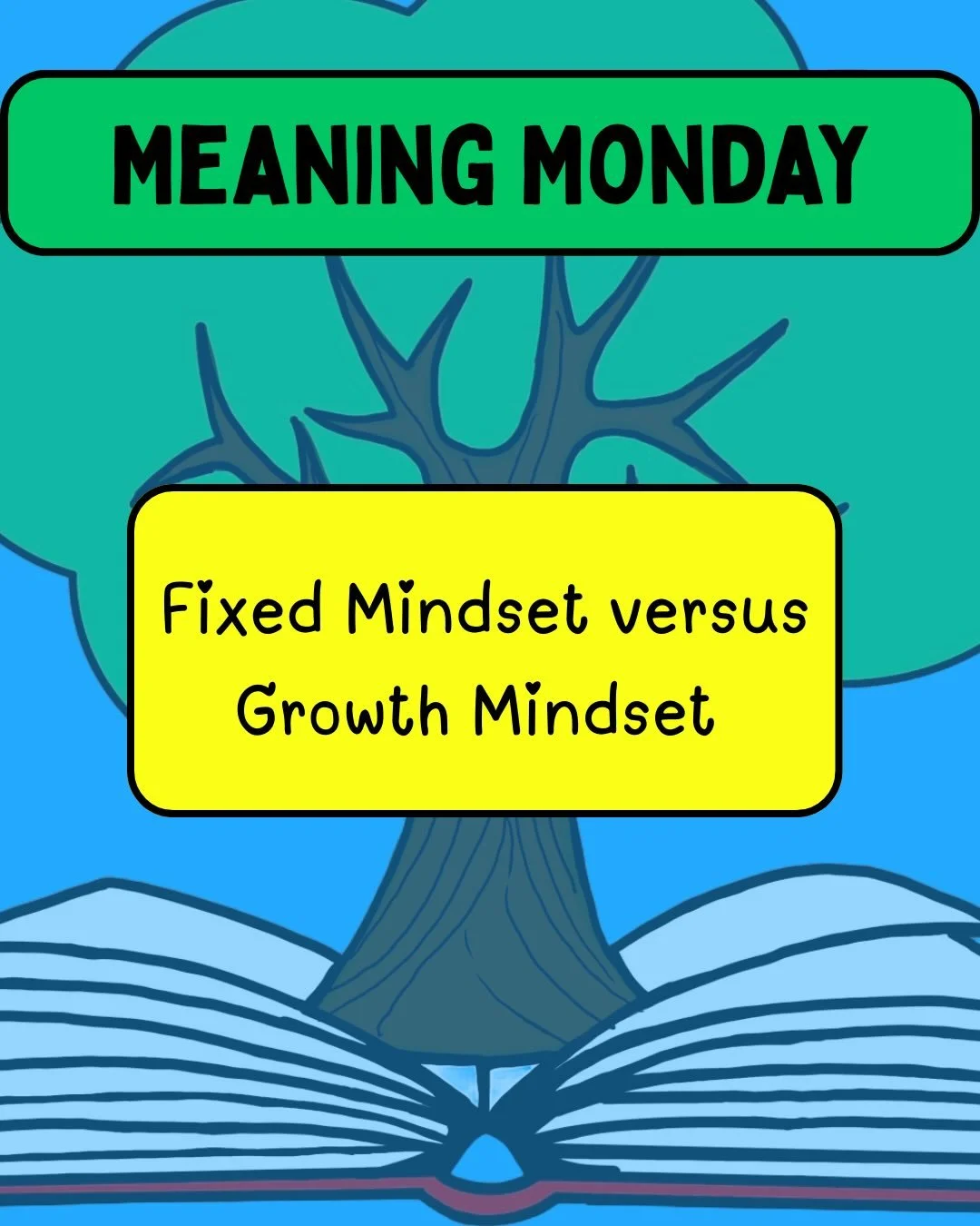 It&rsquo;s ⭐️Meaning Monday!⭐️ Today I want to talk about two different terms that are often paired together. The mindset and self-talk a student brings to their academic setting has a huge impact on their mental health and academic performance. It i