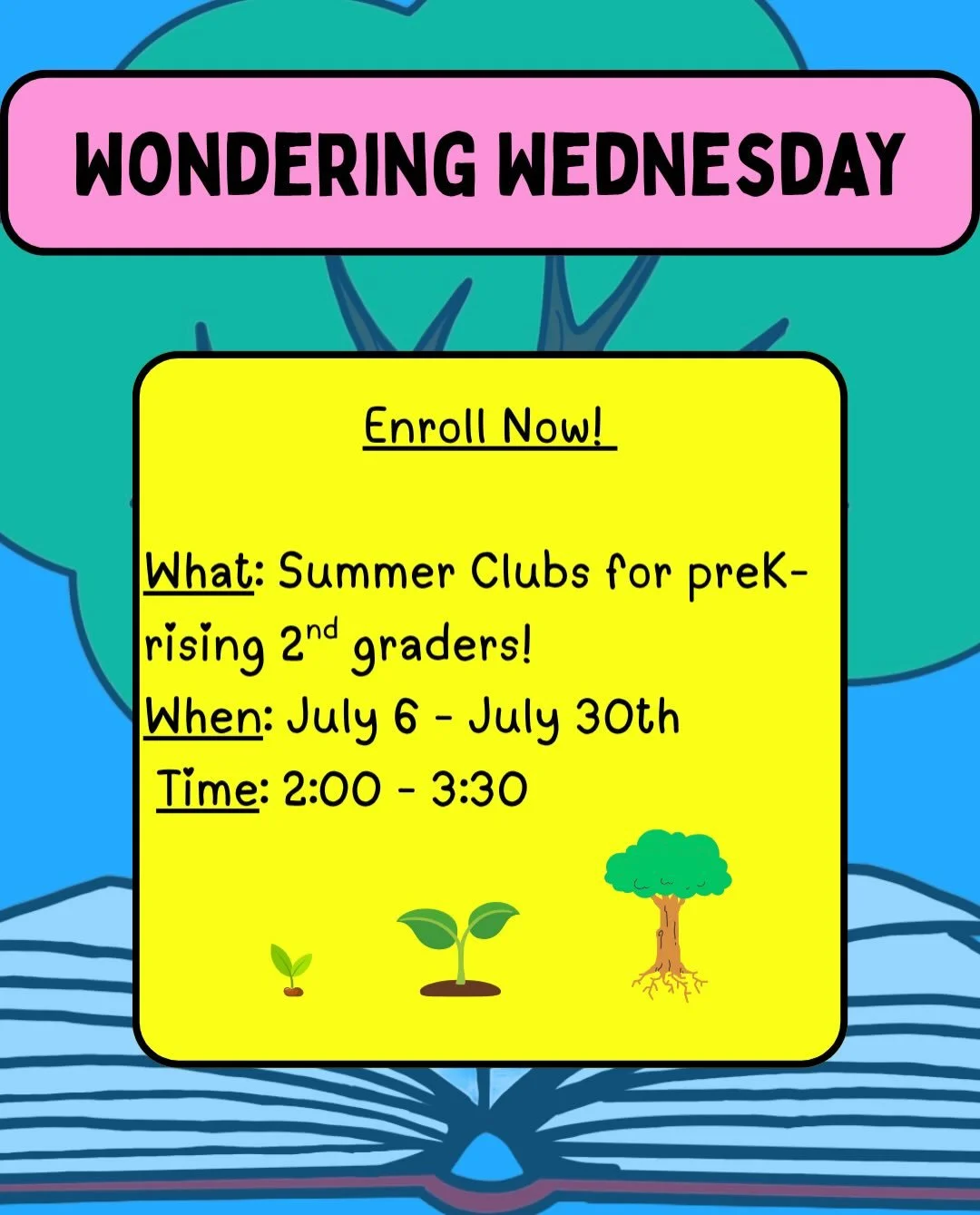 The final new chapter this summer is ✨Wondering Wednesday✨ where I am planning to highlight specific Blooming Buds Tutoring services! Today, I want to highlight our second session Summer Clubs for primary aged students! These clubs take place in July