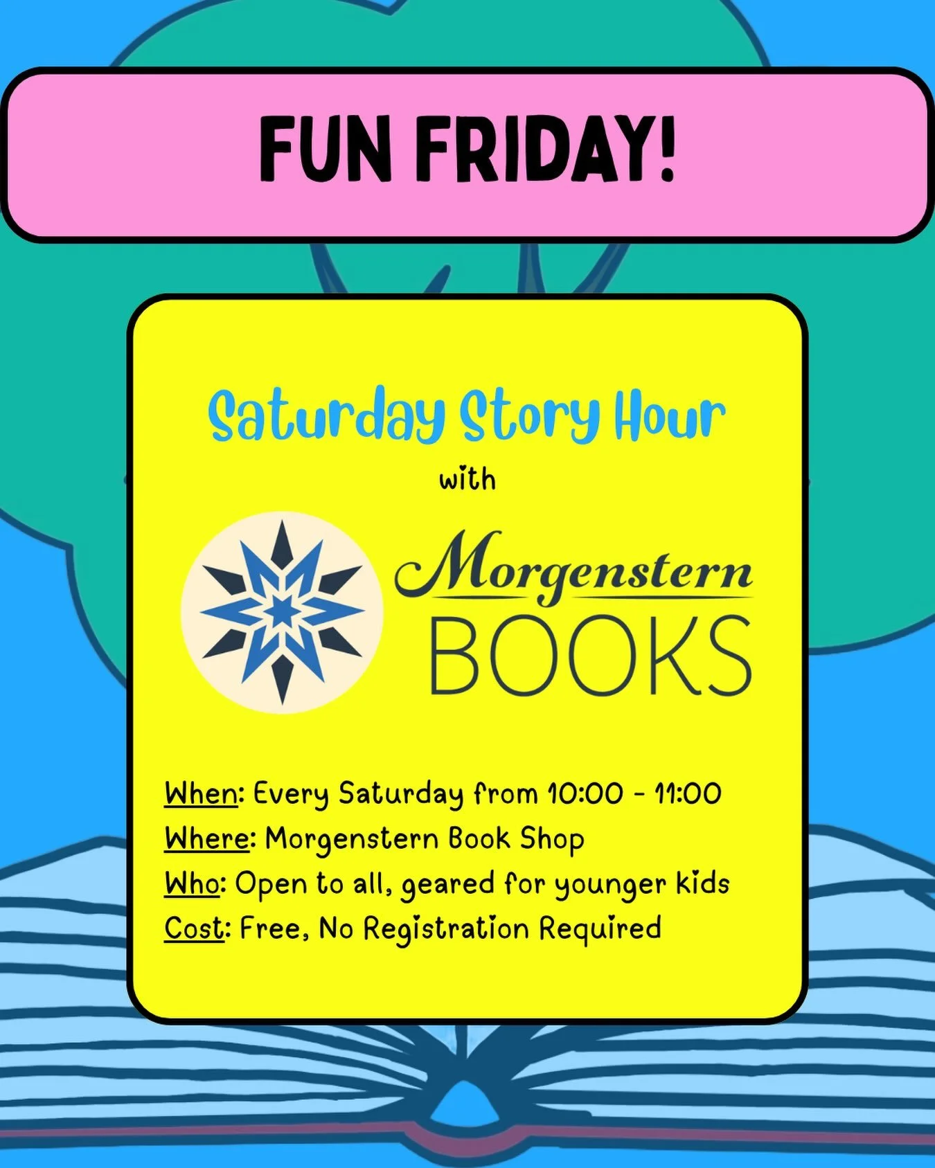 Welcome to our new series ✨Fun Friday✨ where I will be sharing a local event or opportunity for families to support their children&rsquo;s growth and exploration! The first event is the Saturday Story Hour at the Morgenstern Book Shop! 

#tutor #virt