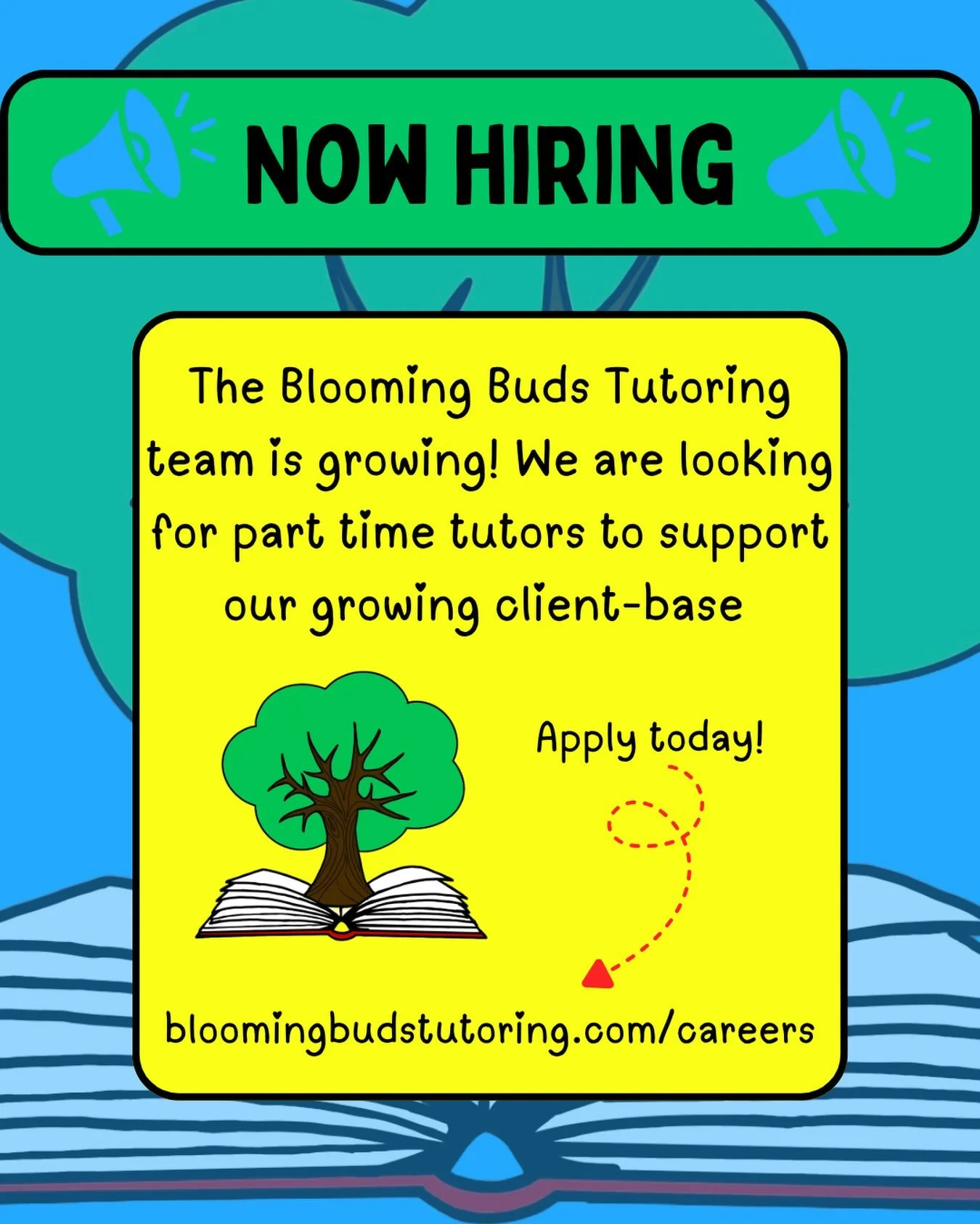 If you have experience working with K-6 children, check out this part-time opportunity! 

Apply at bloomingbudstutoring.com/careers