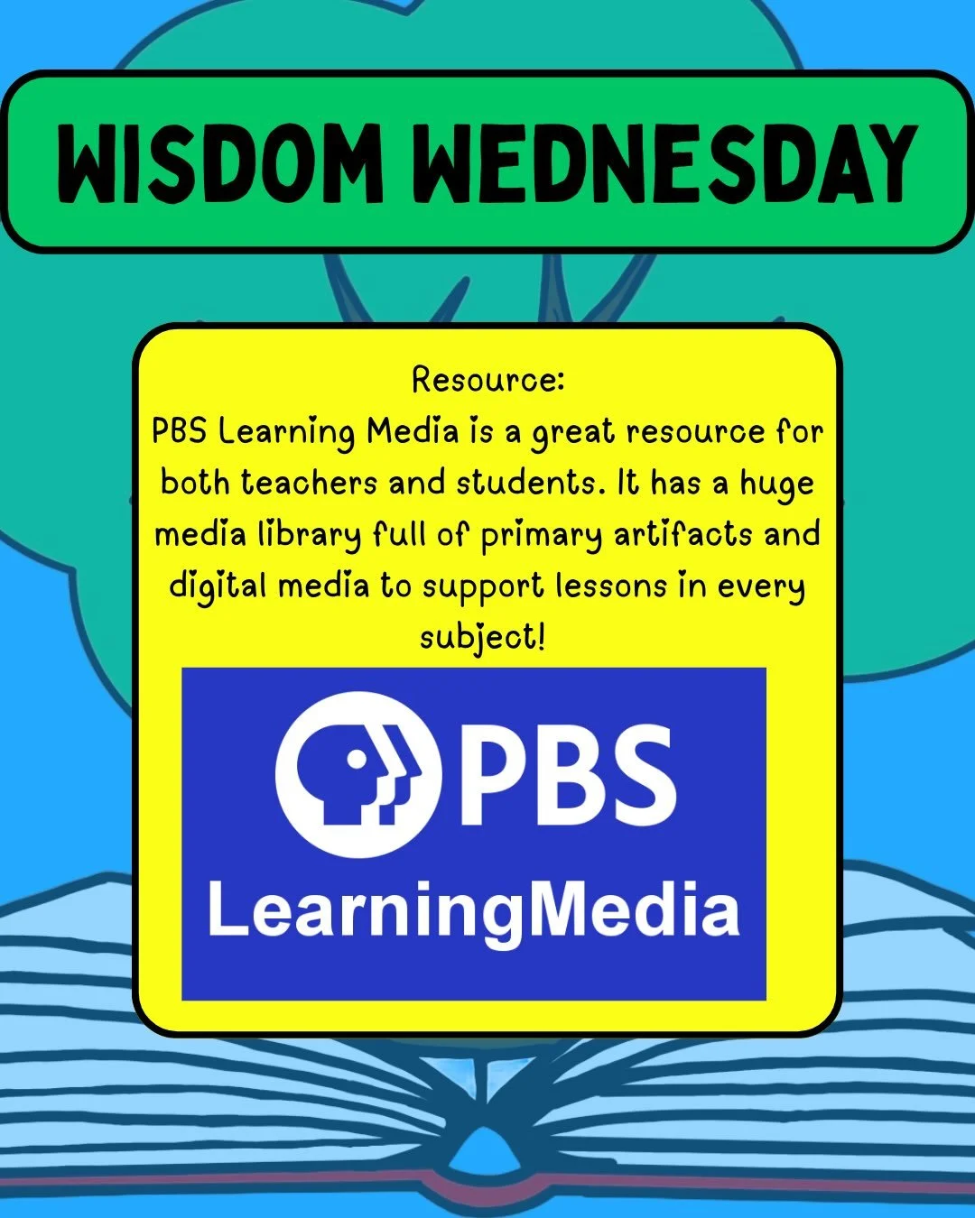 Happy 💡Wisdom Wednesday!💡Let&rsquo;s learn about a great, free resource for educators - PBS Learning Media! Not only does it have a huge professional development library, it has an even bigger bank of lesson plans, supplemental activities, and arti