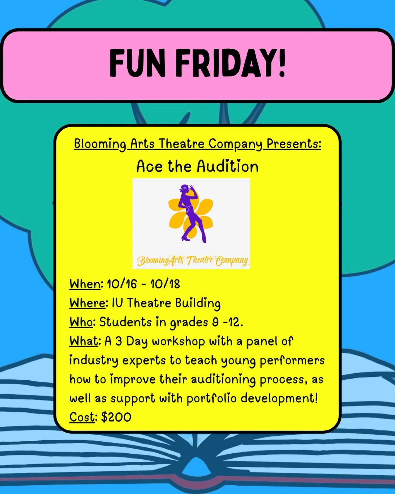 It&rsquo;s ✨Fun Friday✨ so that means it&rsquo;s time to highlight another business or event in our community that supports and enriches children&rsquo;s lives. Today&rsquo;s feature is BloomingArts Theatre Company! Not only do they have an amazing o