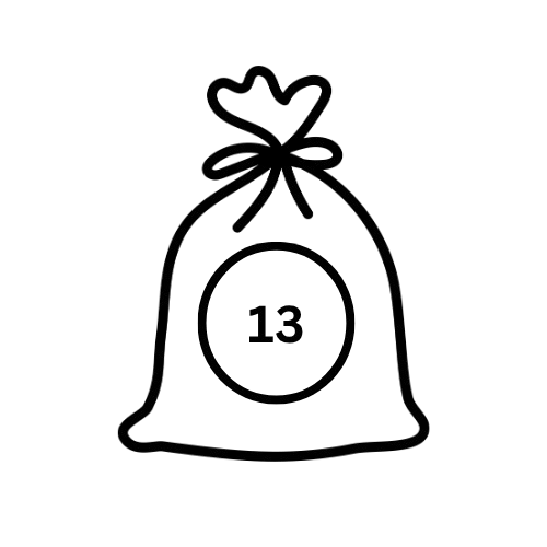 Outline of a cartoon-style bell with a ribbon tied in a bow on top.