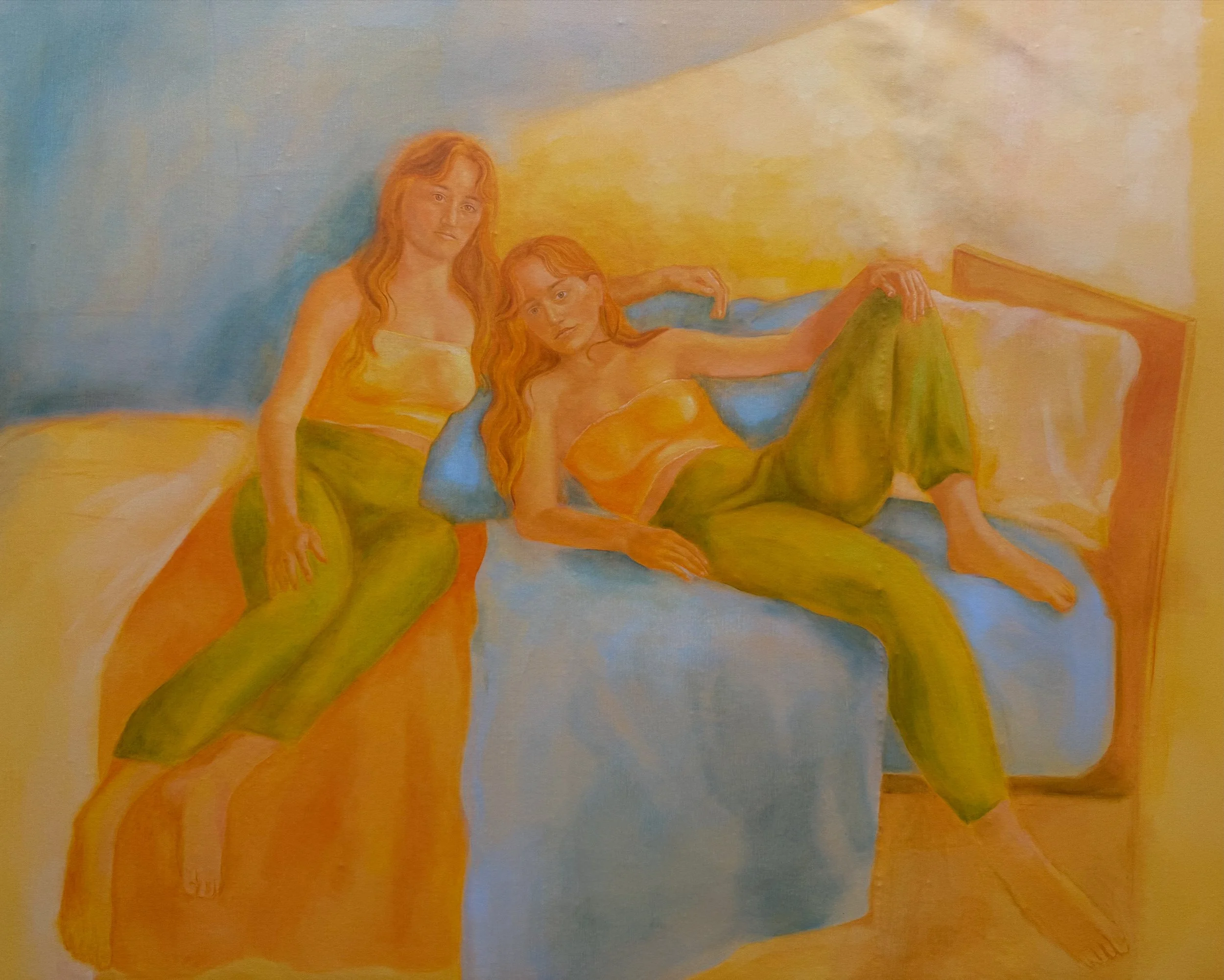 Double Self-Portrait (2025)
64" x 74" 
Oil on Canvas