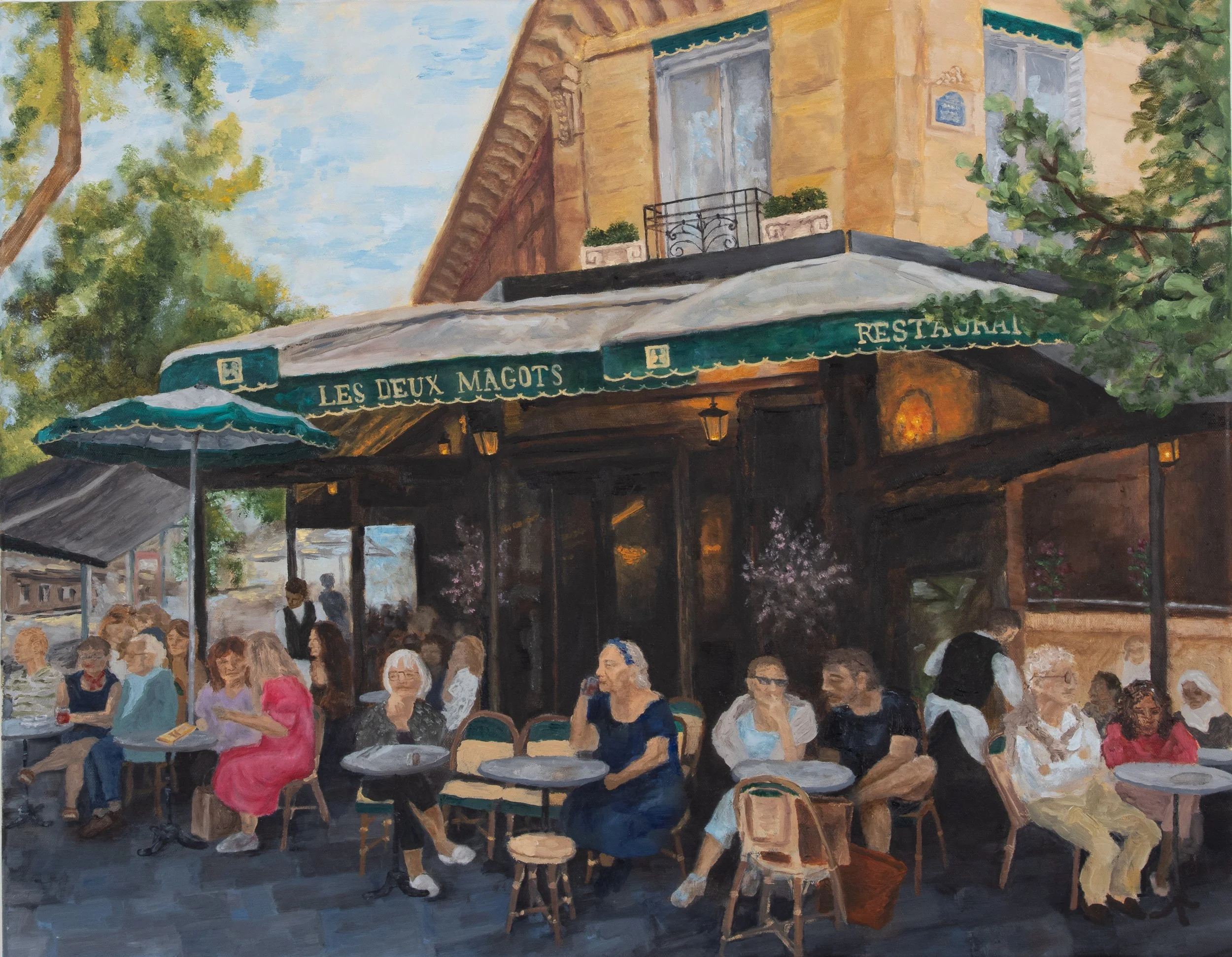 Les Deux Magots (2023)
22" x 28"
Oil on Canvas