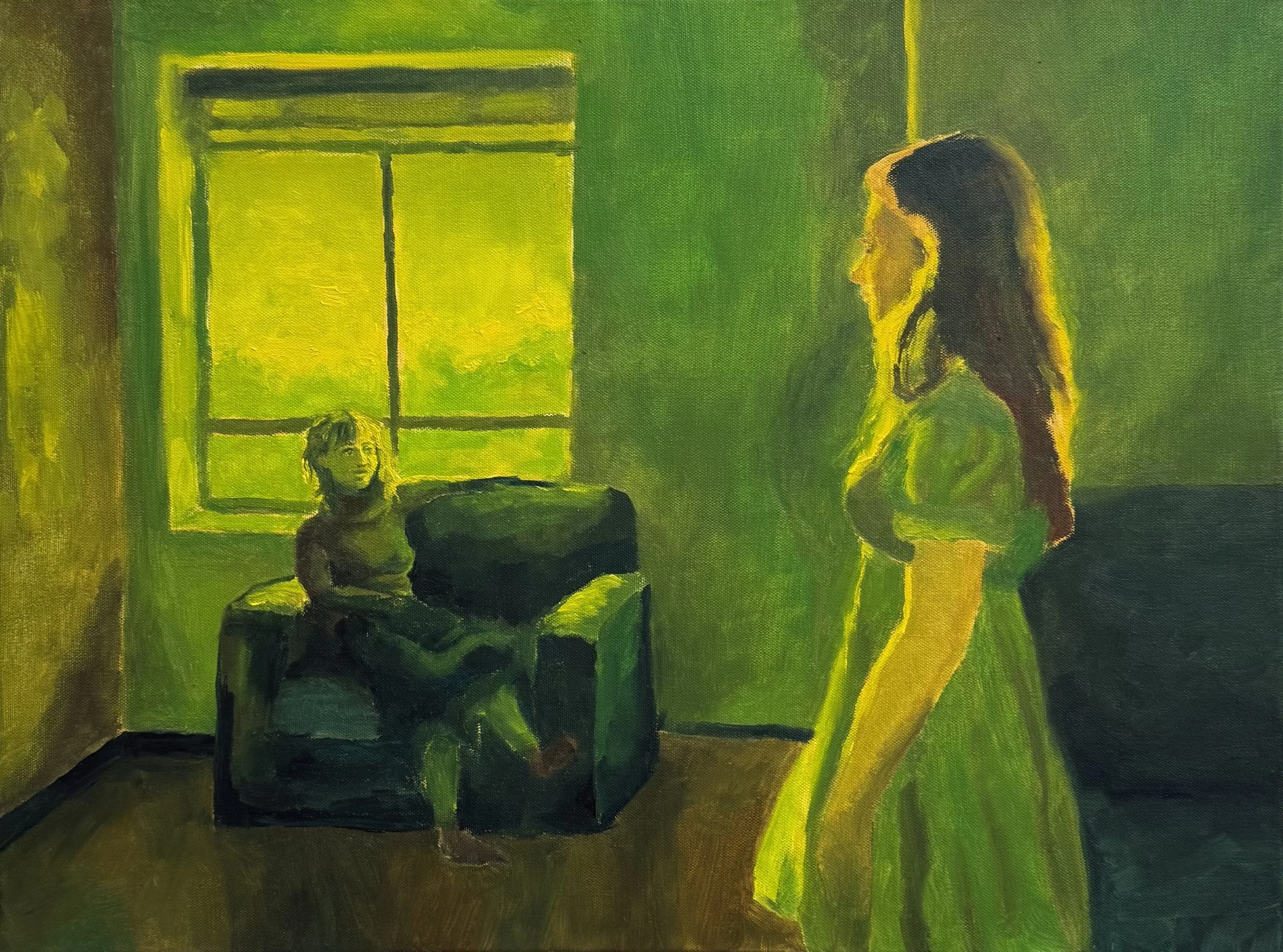 When the Sun Turns Square (2025)
18" x 24"
Oil on Canvas