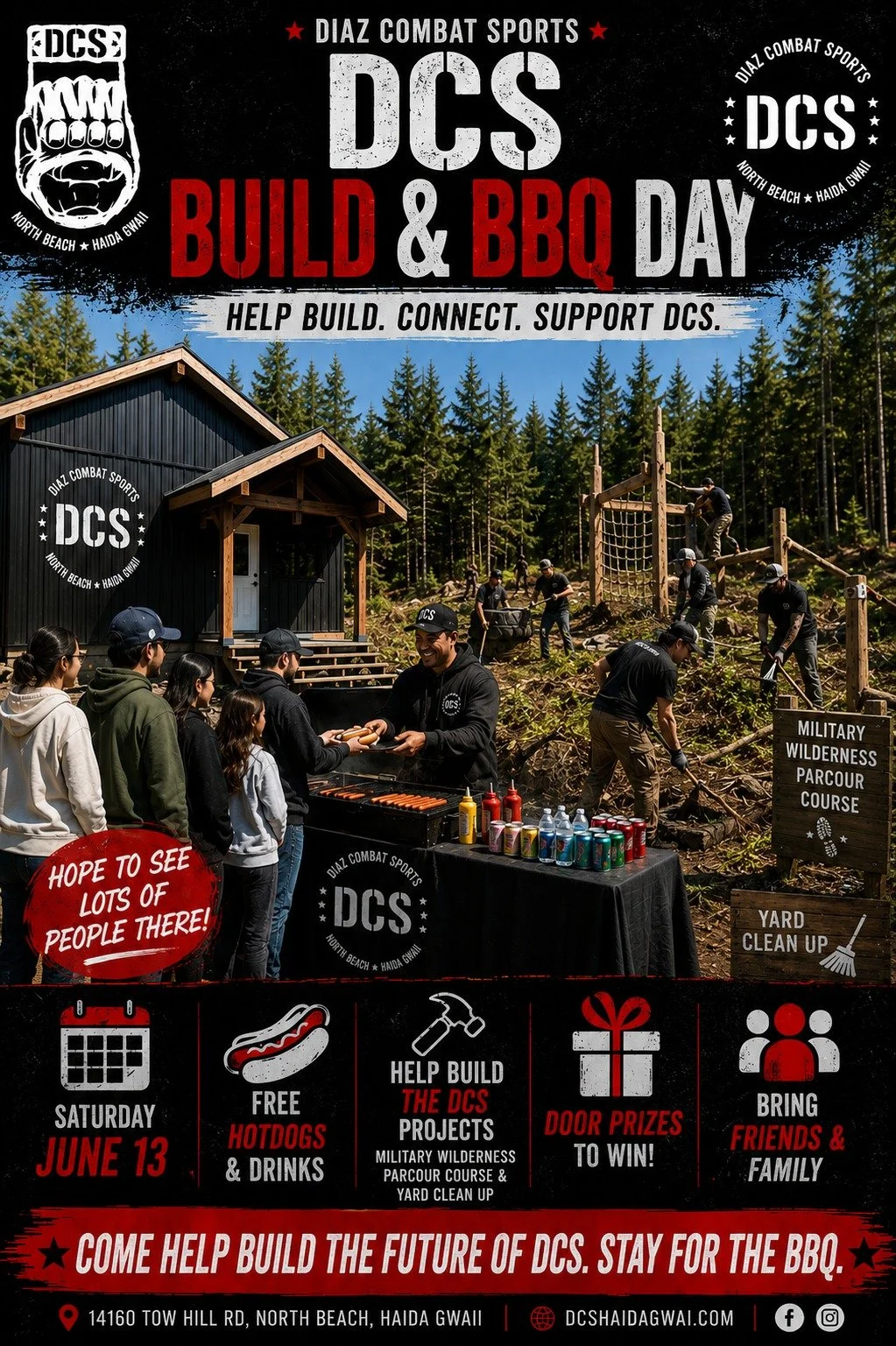 🔥 **DCS BUILD &amp; BBQ DAY &ndash; SATURDAY, JUNE 13** 🔥

We're rolling up our sleeves and building the future of DCS Haida Gwaii&mdash;and we'd love your help!

Join us for a community work day as we tackle projects around the gym property, inclu