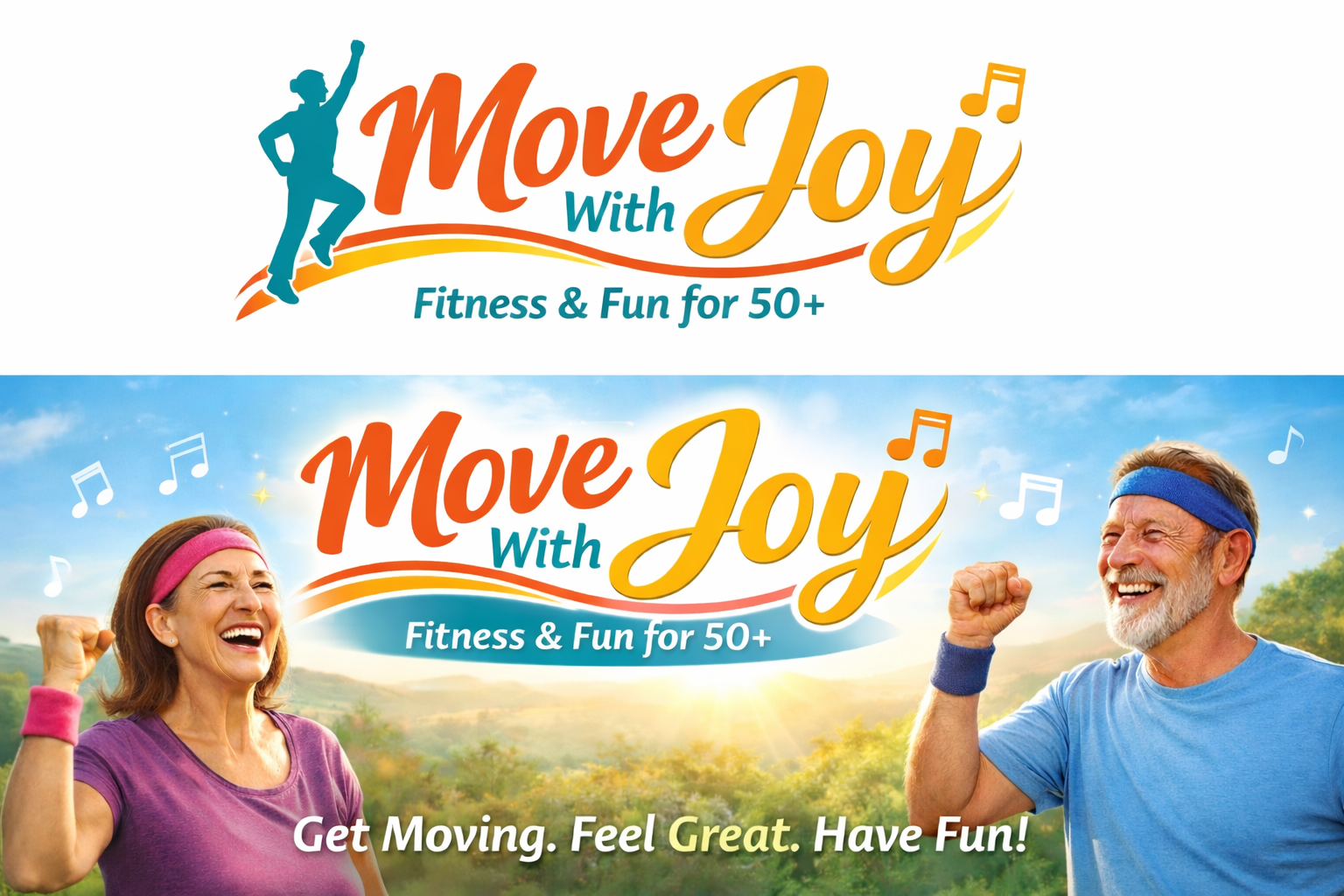 Energetic 50 year old man and woman having fun while exercising